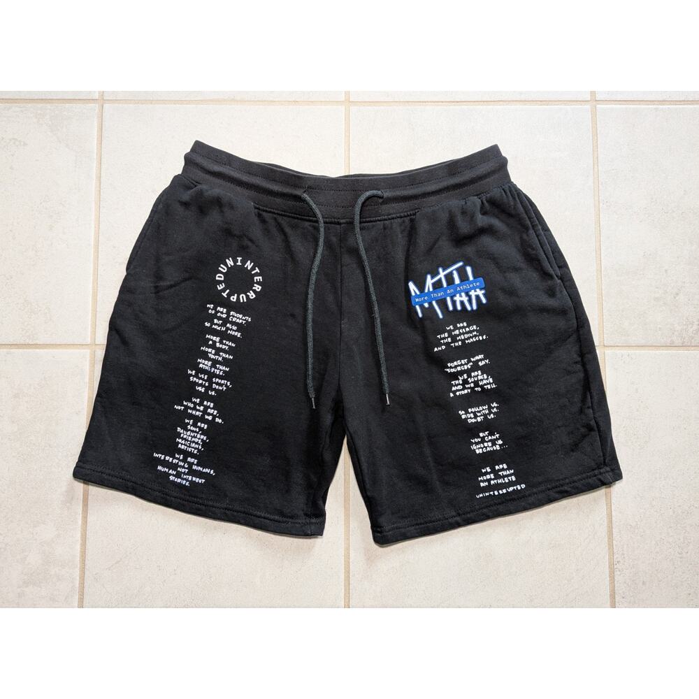 Uninterrupted Men's Medium LeBron James More Than An Athlete Sweat Shorts Black